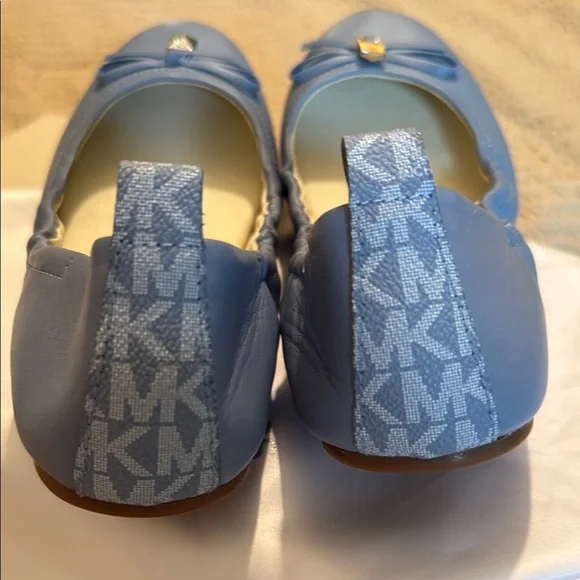 Michael Kors Blue Ballerina Flats with Classic Silhouette - Picture 3 of 4